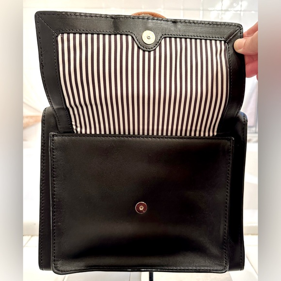 Kate Spade♠️! Kennedy/leather/black/tan/With a Bow - Picture 13 of 16